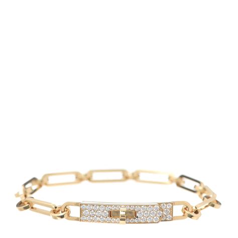 hermes kelly chaine bracelet diamond|Hermes kelly bracelet yellow gold.